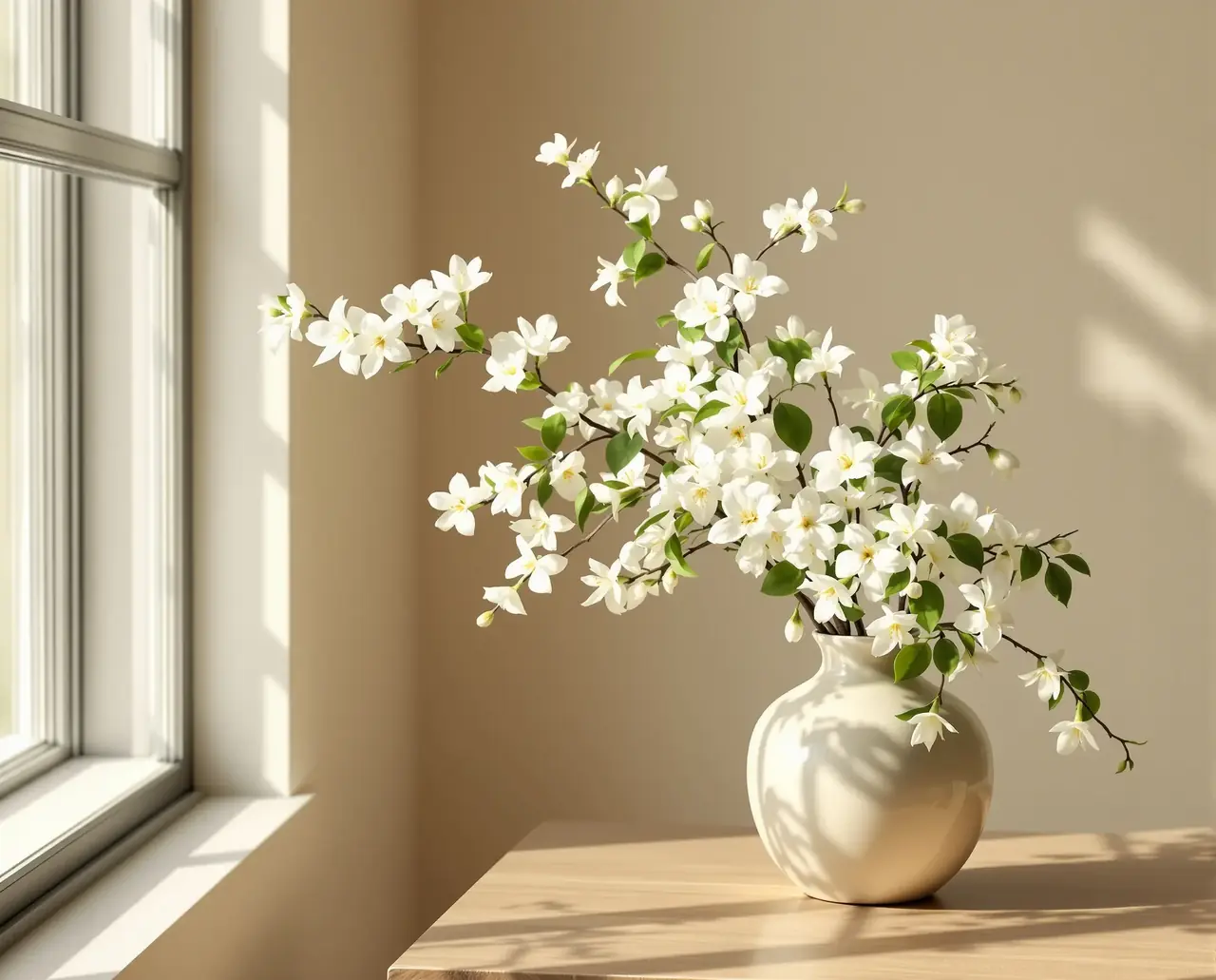 91爆料品牌形象 - 茉莉花插花艺术